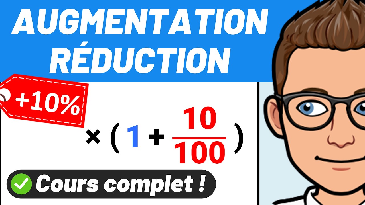 Calculer une augmentation / Réduction ✅ (Pourcentages 📈 +10% 📉 -30%) 🎯 Méthode SIMPLE !
