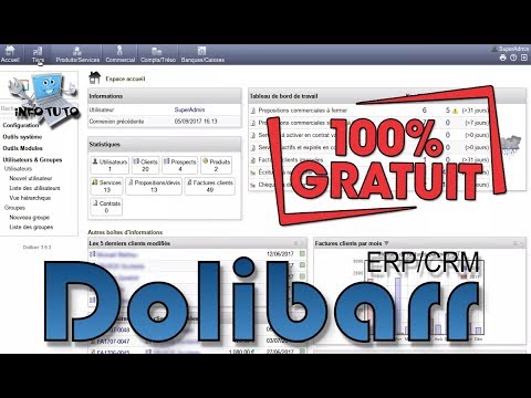Dolibarr logiciel gratuit de gestion facturation comptabilité  ( idéal pour auto entrepreneur)