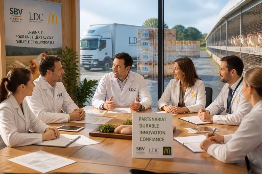 sbv et ldc renforcent leur partenariat avec mcdonald's pour soutenir et développer durablement la filière avicole agroalimentaire, assurant un avenir solide et responsable.